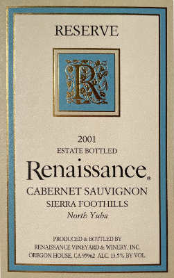 Product Image for 2001 Cabernet Sauvignon Reserve 750 ml
